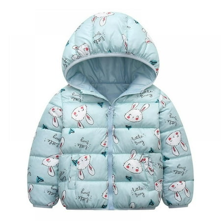 

Baby Girls Winter Jacket Down Cotton Windproof Warm Winter Coats With Cute Printed