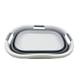 thumbnail image 2 of SAMMART Cesta plegable de plástico para la colada de 40 l (10,5 galones) – Contenedor/organizador de almacenamiento plegable – Tina de lavado portátil – Cesta/cesta para ahorrar espacio (1, gris/gris, 2 of 5