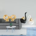 thumbnail image 2 of 3 Piece Furniture Handle Swan Statue Bowknot Pull Brass Material for Kitchen Drawer Living Room Decor, 2 of 8