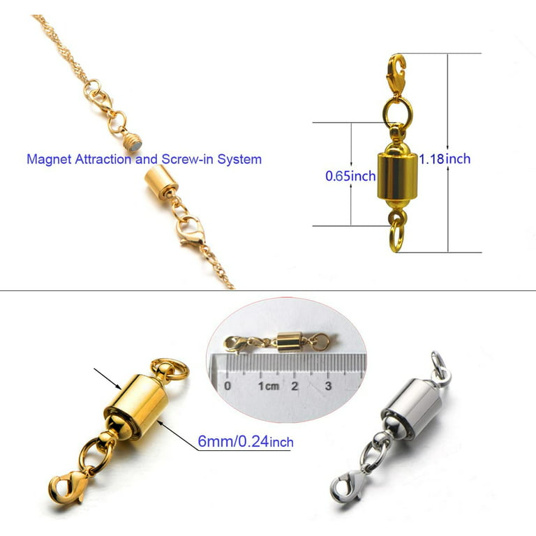 Screw Magnetic Clasps for Necklaces Safety Magnetic Locking Jewelry Clasp  Converter 