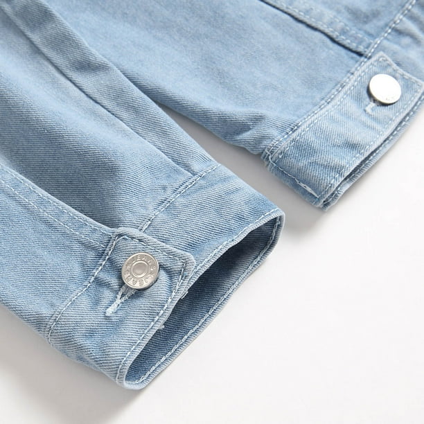 CEHVOM Men Jean Jacket Classic Ripped Slim Denim Jacket With Holes