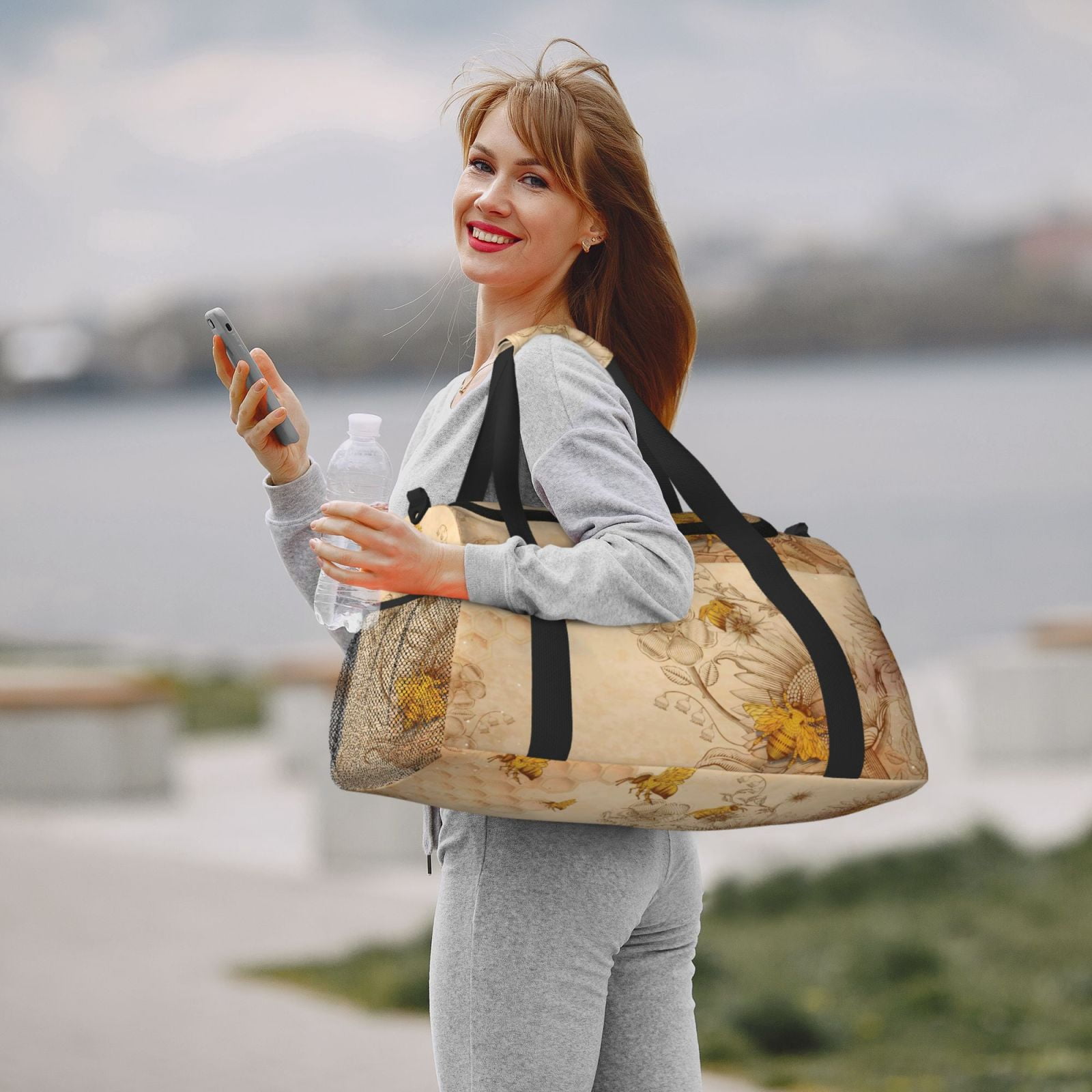 Fuzoiu Print Travel Duffle Bag,Carry On Tote Bags,Duffel Bag,Sport Gym Bag, Hospital Bag for Labor and Delivery, Overnight Bag,Luggage Bag