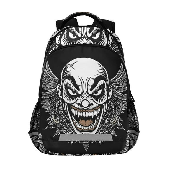 ALAZA Skull with Wings Backpack Elementary School Bag Bookbag Travel Rucksack