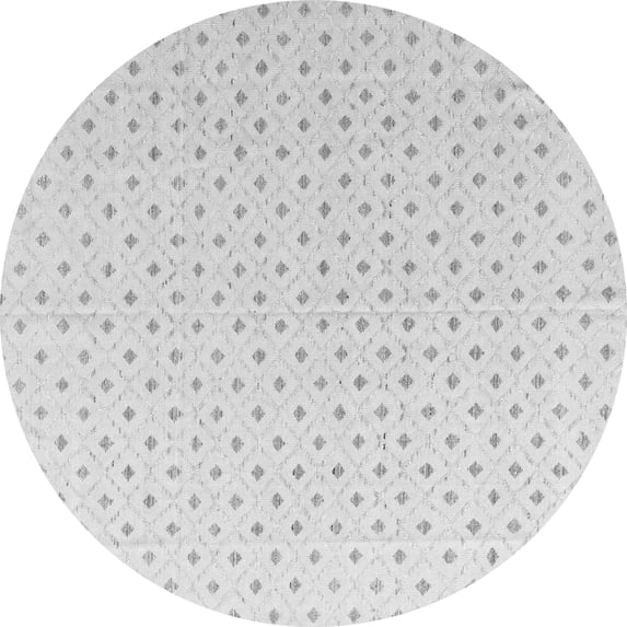 Ahgly Company Indoor Round Abstract Gray Modern Area Rugs, 8' Round