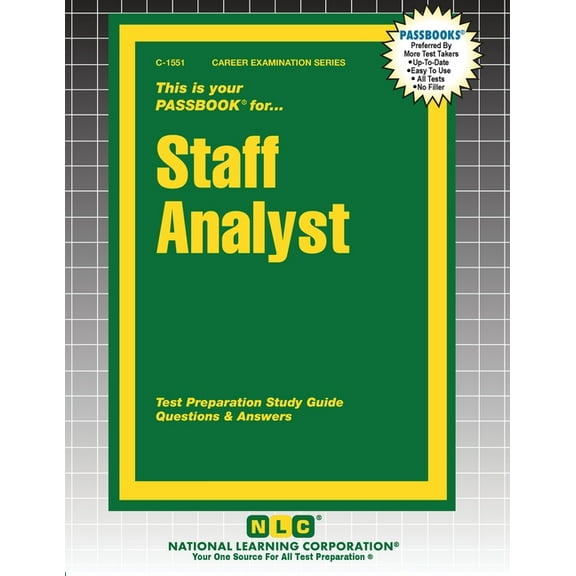 Career Examination Staff Analyst, Book 1551, (Paperback)