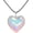 AB Color, variant on Glass Heart Shape Pendant Necklace,Waxed Thread Chain Love Charms Necklace