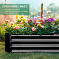 thumbnail image 5 of Land Guard 8×4×1ft Rectangle Galvanized Metal Raised Garden Bed, Metal Planter Kit Box Outdoor for Deep-Rooted Vegetables, Flowers, Green and Herbs, Nardo Gray, 5 of 6