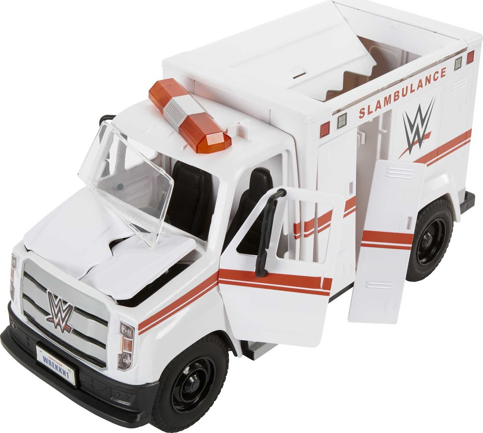 WWE マテル　アンビュランス　救急車 WWE Wrestling Toy: Action Figure Vehicle Wrekkin Slambulance