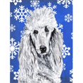 thumbnail image 1 of Carolines Treasures SC9775CHF White Standard Poodle Flocons de Neige d'Hiver Drapeau Toile Format Maison, 1 of 4