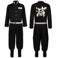 thumbnail image 5 of Disfraz de Cosplay de Kamado Tanjirou, espada Katana, accesorios, máscara, ropa de anime, conjunto de uniforme con gotas para las orejas, 5 of 5