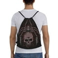 thumbnail image 2 of Easygdp Spider with Skull Drawstring Backpack, Beach Sackpack, Travel Sackpack Lightweight for Sports, Gym, Travel, Swimming - Small, 2 of 9