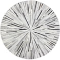 thumbnail image 1 of Bashian H112-GY-8 RND-H19 Santa Fe Collection Géométrique Contemporain en Cuir Cousu à la Main Zone Ronde Tapis&44; Gris - 8 Pi., 1 of 1