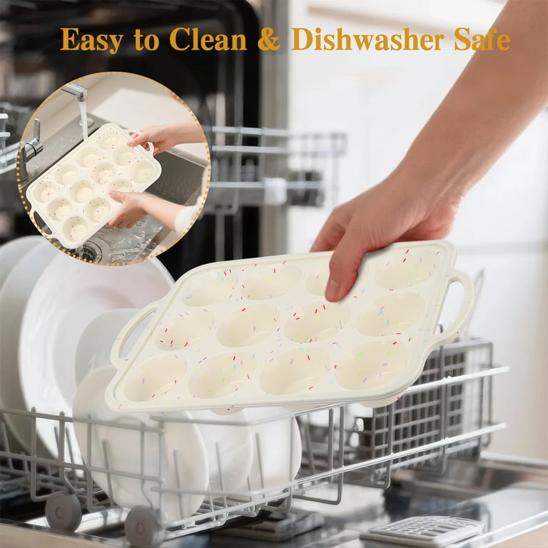 AOKIWO 2-Piece Silicone Muffin Pan, 12-Cup photo 5