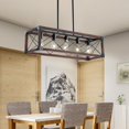 thumbnail image 6 of ACE-LIGHTS,5-Light Height Adjustable Retro Farmhouse Chandeliers Ceiling Light(Bulbs Not Included) for Living Room,Dining Room,Kitchen,Entrances,Farmhouses,Restaurants,Bars(Red), 6 of 11