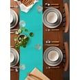 thumbnail image 2 of nqOlkjepod Turquoise Table Runner 60 Inches Long Farmhouse Dress Scarves, Modern Pure Turquoise Dining Tablerunner for Coffee Table/Kitchen Island/Party Décor, 13" x 60", 2 of 8