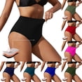 thumbnail image 4 of FASHOFT Womens High Waisted Bikini Bottom Full Coverage Bathing Suit Swim Bottoms Tummy Control Swimsuit Shorts Navy M, 4 of 4