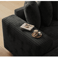 thumbnail image 6 of Modern 110" Modular Sectional Sofa with Chaise, Fluffy Corduroy Cloud L Shaped Couch with Deep Seats for Living Room (Black), 6 of 9