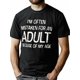 thumbnail image 1 of 100% Cotton Mens Crew Neck Graphic T-Shirt - Funny Im Often Mistaken For An Adult Print, Slight Stretch, Machine Washable, Casual Summer Tee for All Seasons, 1 of 6