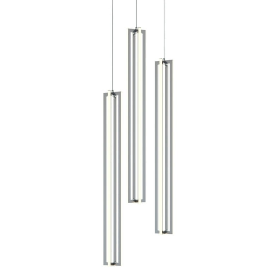 AFX Cass 3 Light Medium Round Pendant Satin Nickel Satin Nickel