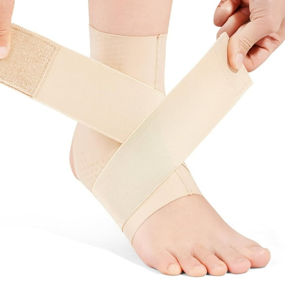 Ultra-Thin Ankle Brace for Men & Women, Ankle Compression Sleeve Adjustable Ankle Wraps Support for Plantar Fasciitis, Achilles Tendonitis, Ligament Stability, Ankle Sprain Pain Relief