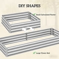 thumbnail image 5 of 95x35.75x11.75 Silver Galvanized Steel Garden Bed Rust-Resistant Raised Planter for Vegetables Herbs Flowers, 5 of 8