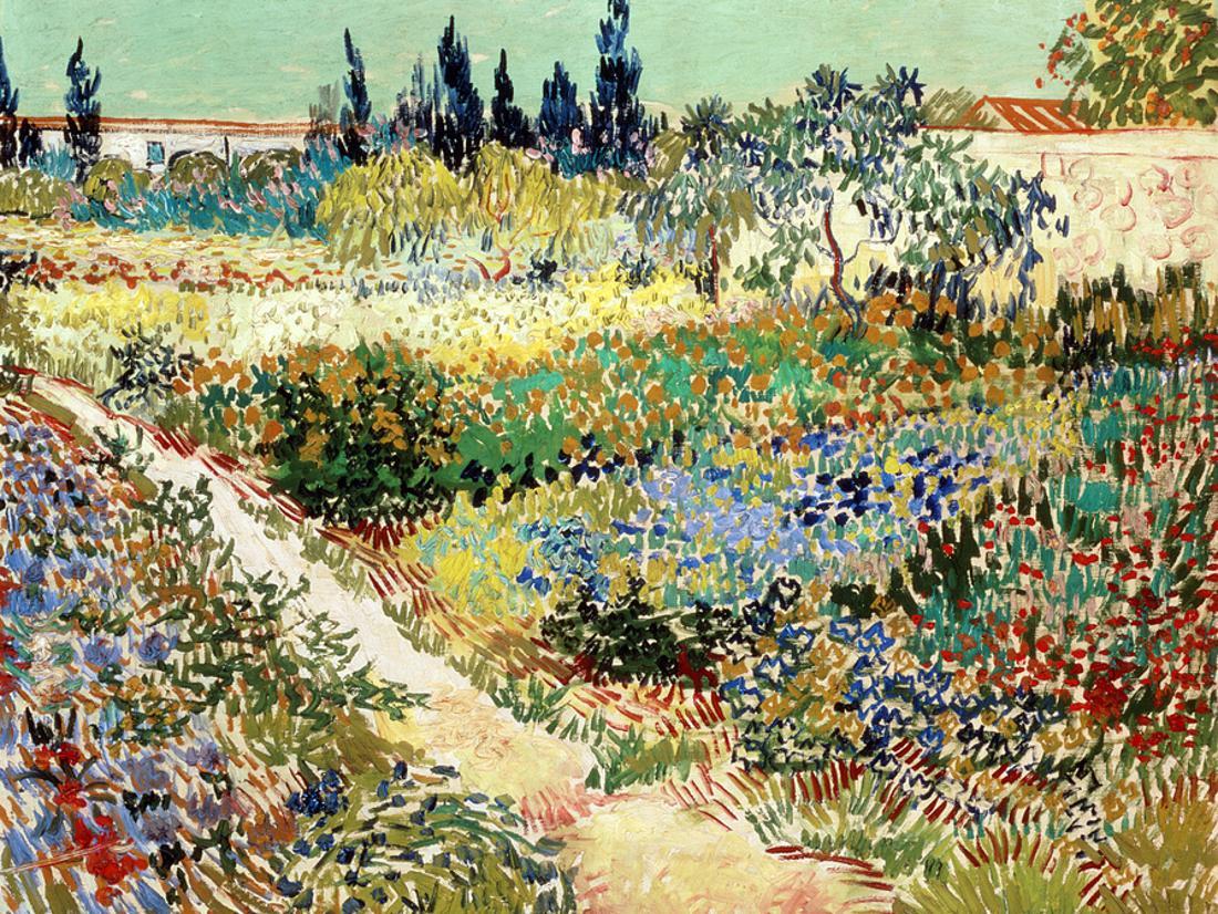 Peinture Van Gogh Arles The Garden at Arles, 1888 Print Wall Art By Vincent van Gogh - Walmart