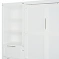 thumbnail image 4 of MODERNLUXE Queen Size Murphy Bed,120-inch Larger Space-Saving Wall Bed with Closet,5 Drawers and 3 Shelves,Foldable Platform Bed Vertical Wall Bedfram for Small Space,Bedroom,Guest Room,White, 4 of 7