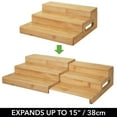thumbnail image 3 of mDesign Bamboo Adjustable, Expandable Spice Rack Organizer - Natural, 3 of 7