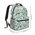 thumbnail image 2 of Easygdp Floral In Teal Mochila Ergonómica Versátil para Laptop - Múltiples Bolsillos, Correas Ajustables, Unisex para Escuela, Viajes y Actividades al Aire Libre-One Size, 2 of 5
