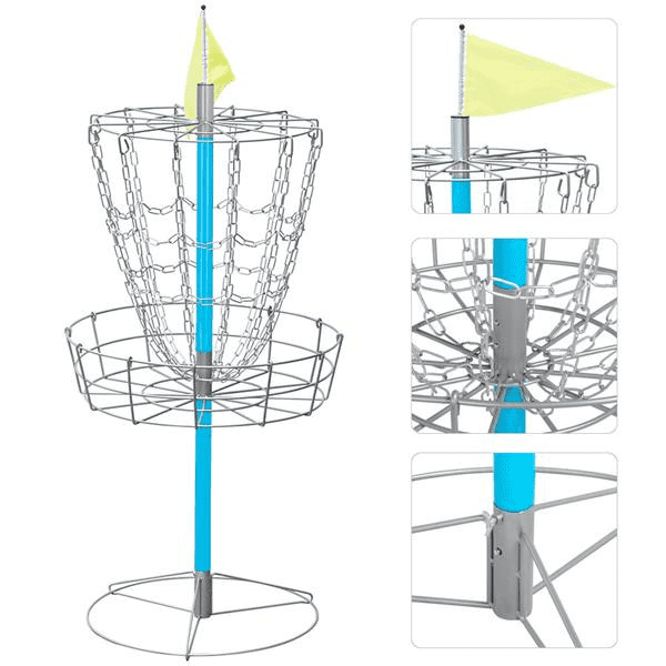 6 PCS Disc Golf Goal Basket Practice Game Target Cross Chain Outdoor