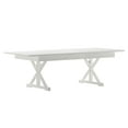 thumbnail image 2 of Emma + Oliver 8' x 40" Rectangular Antique Rustic White Solid Pine Folding Farm Table with Crisscross Legs, 2 of 14