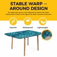 thumbnail image 4 of Teal Green Ocean Waves Table Cloths for 6 Foot Rectangle Tables, Summer Sea Pool Patio Waterproof Elastic Fitted Tablecloths, Washable Rectangular Table Cover for Camping, 4 of 8