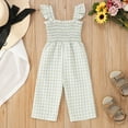 thumbnail image 6 of Toddler Girls Jumpsuit Sleeveless Solid Color Elastic Waist Loose Fit Rompers Bottoms Jumpsuits Size 18 M-24 M, 6 of 6