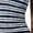Dusty Blue, variant on Women's Striped Knit Midi Dress, Crew Neck Cap Sleeve Bodycon Casual Dress