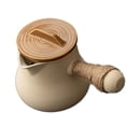 thumbnail image 1 of Tetera de cerámica Macarena Tetera de Mango lateral para casa de té regalo beige, 1 of 8