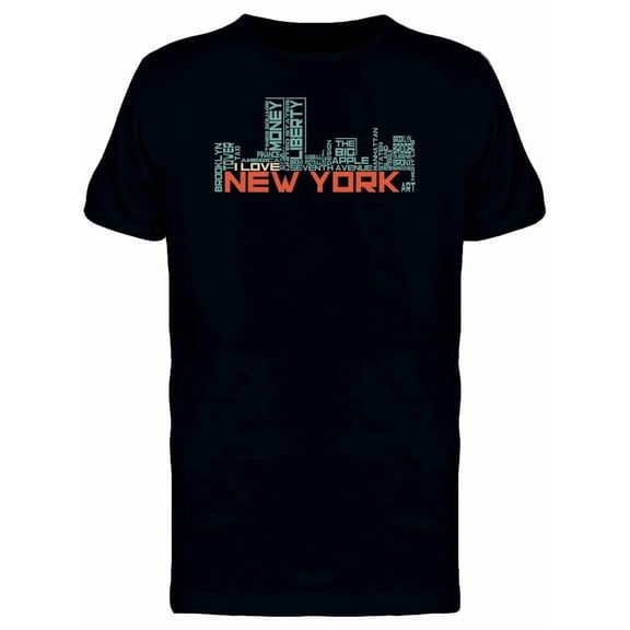 I Love New York City Skyline T-Shirt Men -Image by Shutterstock, Male XX-Large