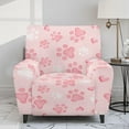 thumbnail image 2 of FKELYI Pink Dog Paw Print Anti-Dust Recliner Slipcover 4 Pcs Reclining Chair Cover Soft Furniture Protector for Single Seat Lounge Armchair for Bedroom Decor, 2 of 7