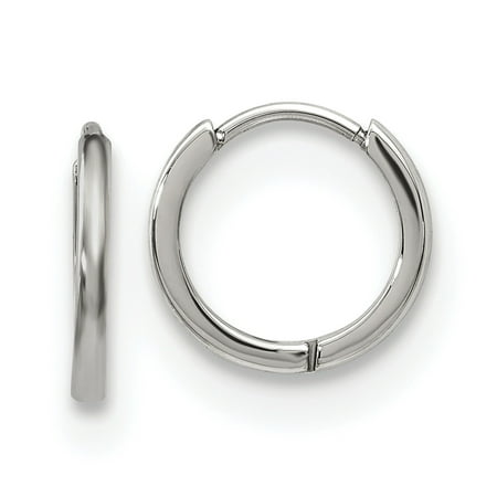 Stainless Steel Polished 11.80mm Endless Hinged Hoops