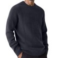 thumbnail image 2 of Pullover Sweaters for Men Long Sleeve Relaxed Fit Casual Crewneck Knit Sweater Fall Winter Clothes, 2 of 5