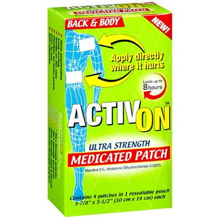 Activon: Medicated Patch Back & Body Ultra Strength Analgesic,