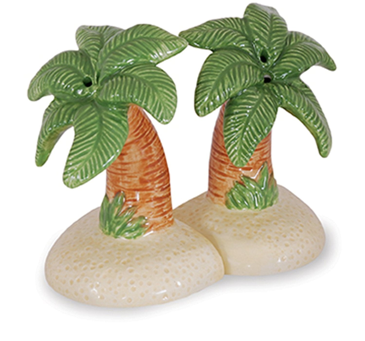 Palm Tree's on Beachy Island Salt and Pepper Shaker Set, Palm Tree Salt