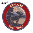 thumbnail image 2 of Explore The Wild! 3.5 Inch Iron Or Sew On Embroidered Fabric Badge Patch Seek Adventure, National Park Iconic Series, 2 of 2