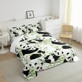 thumbnail image 3 of Homewish Boys Girls Kawaii Panda Bedding Comforter Set 2pcs,Green Tree Leaves Twin Comforter Sets Microfiber,Cartoon Animal Breathable Bedding Set,Lightweight Room Decor, 3 of 8