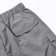thumbnail image 4 of aohooy Big and Tall Drawstring Cargo Shorts for Men Bermuda Shorts Elastic Waist Summer Beach Quick Dry Shorts with Multi Pockets Dark Gray,XXXXL, 4 of 9