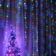 thumbnail image 1 of Cadena de luces para cortina de ventana, 3 m x 3 m, 300 luces LED de hadas con estrellas, alimentación por USB, control remoto y temporizador, cadena de luces en cascada para decoración de fiestas, do, 1 of 5