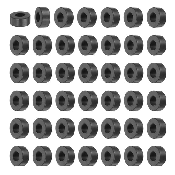 Uxcell 60 Pack Rubber Spacers 11mm OD x 5mm ID x 5mm Thick Round Anti Vibration Spacer Rubber Bushing Grommets Thick Rubber Washers for Home Car Accessories