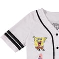 thumbnail image 5 of SpongeBob SquarePants Women's Baseball Shirt,  Graphic Print SpongeBob Baseball Jersey White - XL, 5 of 7