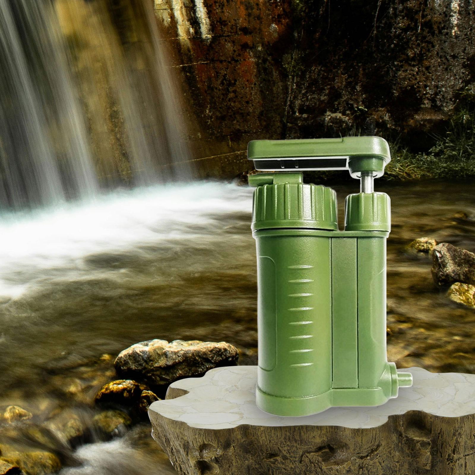 GARENDE Portable Water Filter Pump Water Purifier for Backpacking Emergency Survival