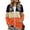 Orange, variant on SWQZVT Women's Full Zip Up Hoodie Long Sleeve Lightweight Hooded Sweatshirts Fall Tops Color Block Fashion Pockets Jacket Coat Black Tops Size XL