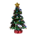 3D Green Tinsel Christmas Tree Tabletop Decoration, 16 in, by Holiday